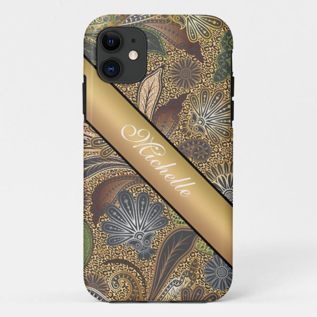Animal Print Paisley Pattern Case-Mate iPhone Case (Back)