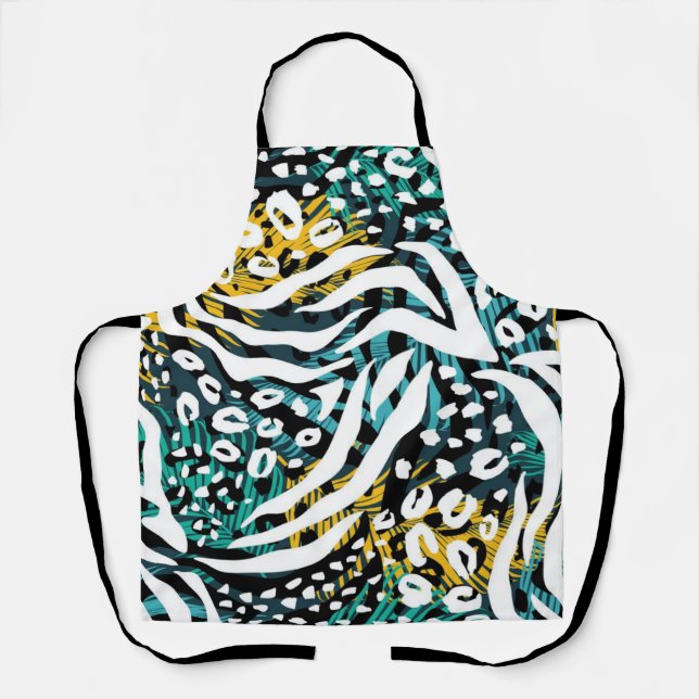 Animal print pattern apron (Front)