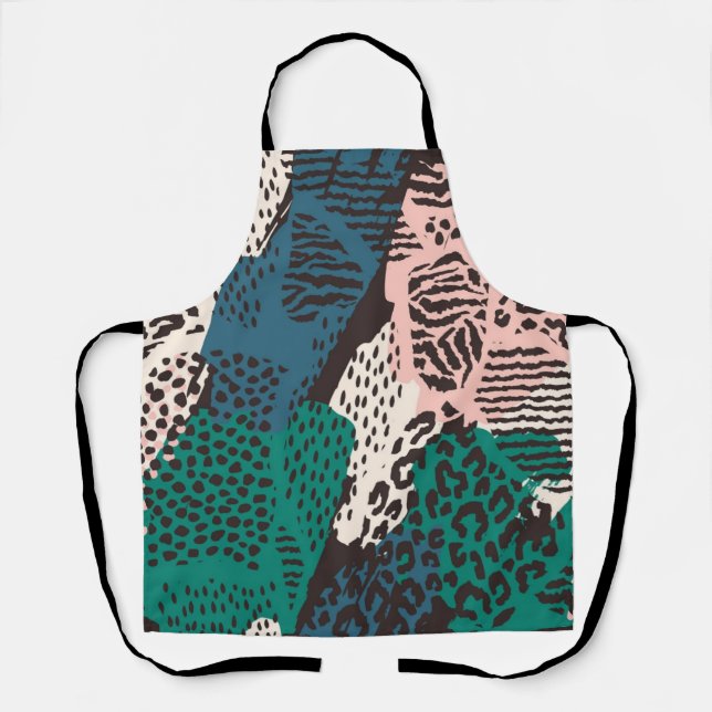 Animal print pattern apron (Front)