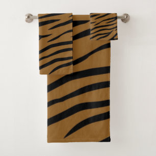 Animal print pattern bath towel set