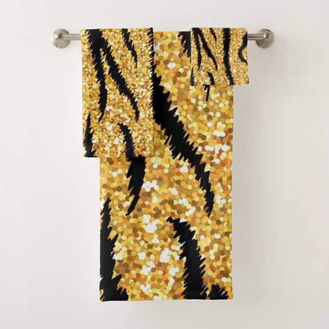 Animal print pattern bath towel set (Insitu)