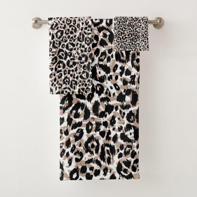 Animal print pattern bath towel set (Insitu)