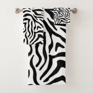 Animal print pattern bath towel set