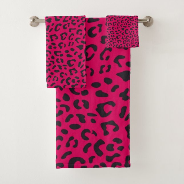Animal print pattern bath towel set (Insitu)