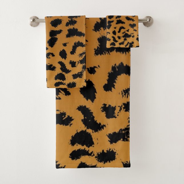 Animal print pattern bath towel set (Insitu)