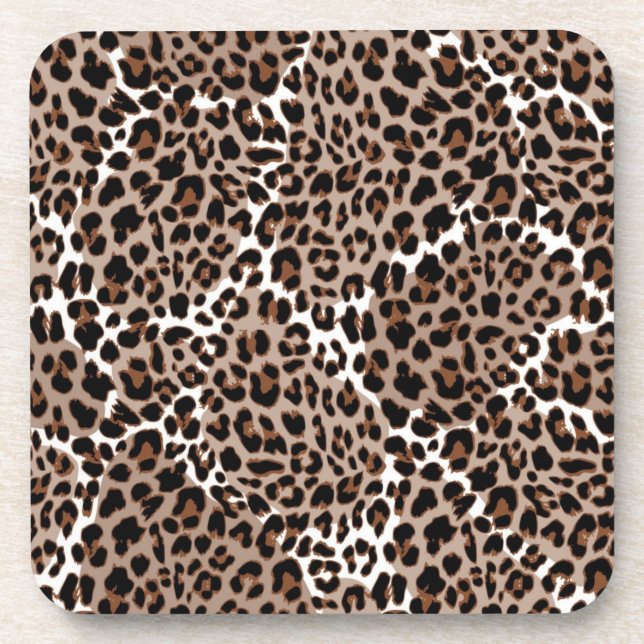 Animal print pattern coaster (Front)