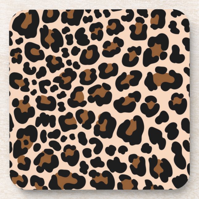 Animal print pattern coaster (Front)