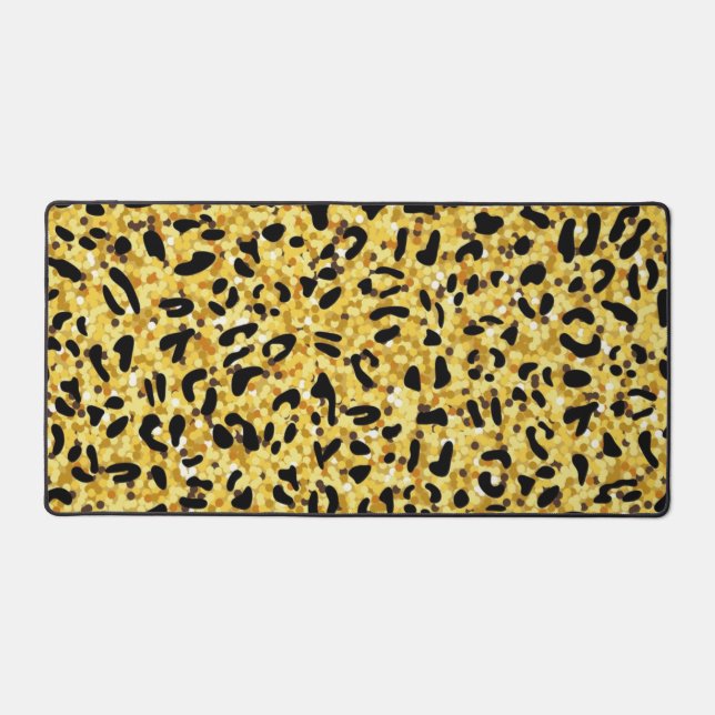 Animal print pattern desk mat (Front)