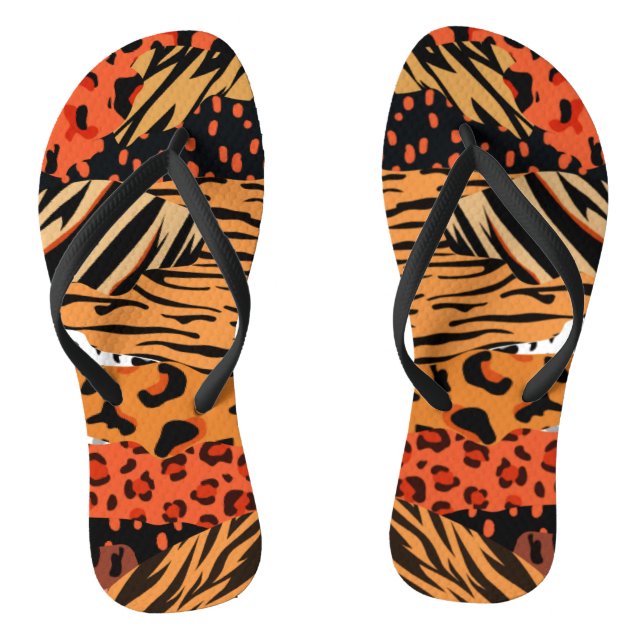 Animal Print Pattern Jandals (Footbed)