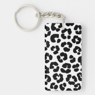 Animal print pattern key ring