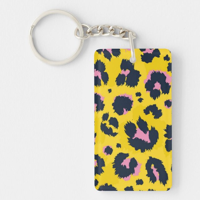 Animal print pattern key ring (Front)