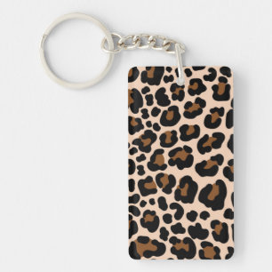 Animal print pattern key ring