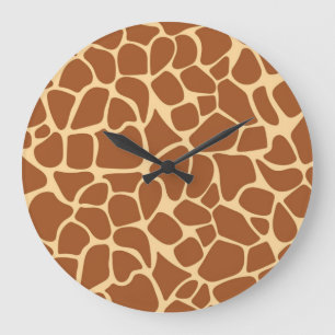 Animal print pattern large clock