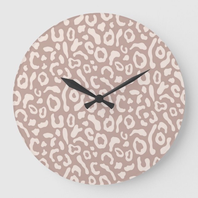 Animal print pattern large clock (Front)