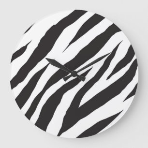 Animal print pattern large clock