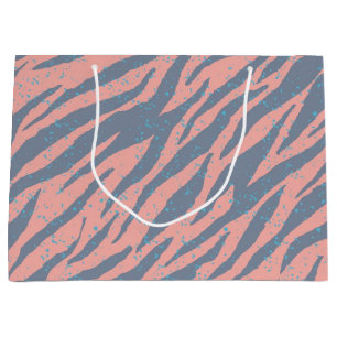 Animal print pattern large gift bag