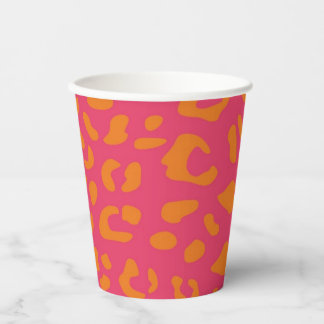 Animal print pattern paper cups