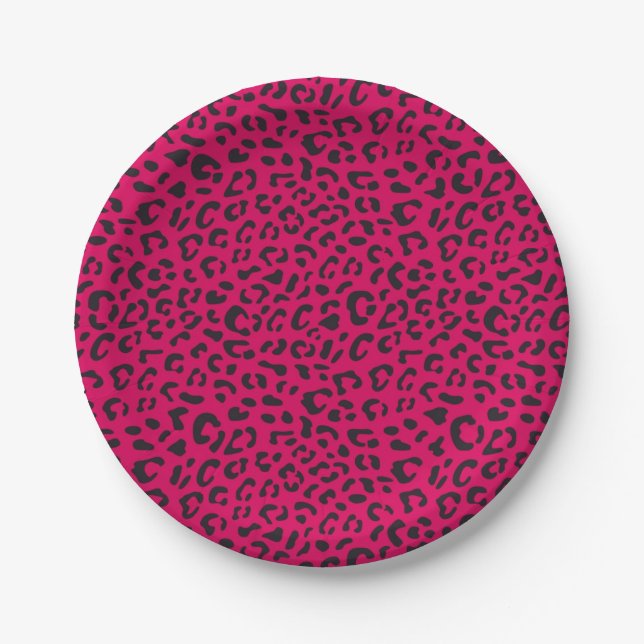 Animal print pattern paper plate (Front)
