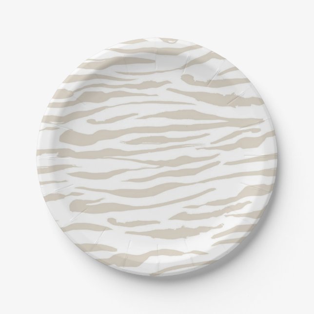 Animal print pattern paper plate (Front)