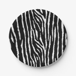 Animal print pattern paper plate