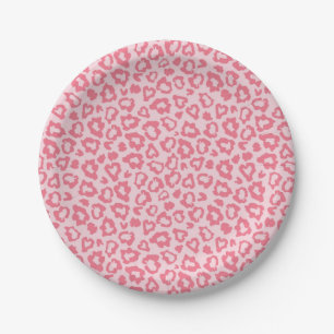 Animal print pattern paper plate