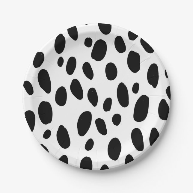 Animal print pattern paper plate (Front)
