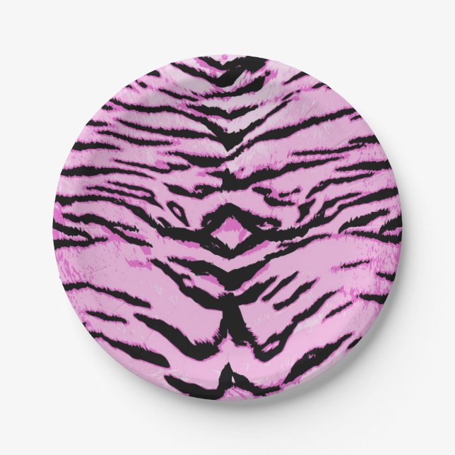 Animal print pattern paper plate (Front)