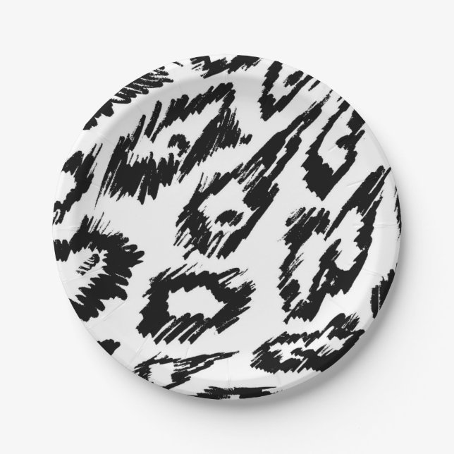 Animal print pattern paper plate (Front)