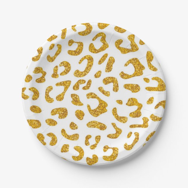Animal print pattern paper plate (Front)