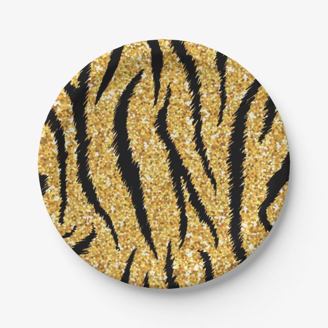 Animal print pattern paper plate (Front)