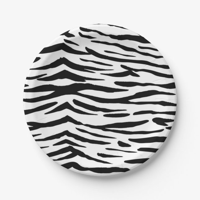 Animal print pattern paper plate (Front)
