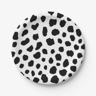 Animal print pattern paper plate