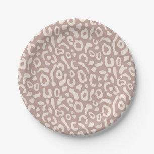 Animal print pattern paper plate