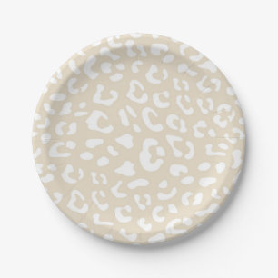 Animal print pattern paper plate