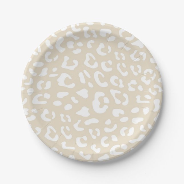 Animal print pattern paper plate (Front)