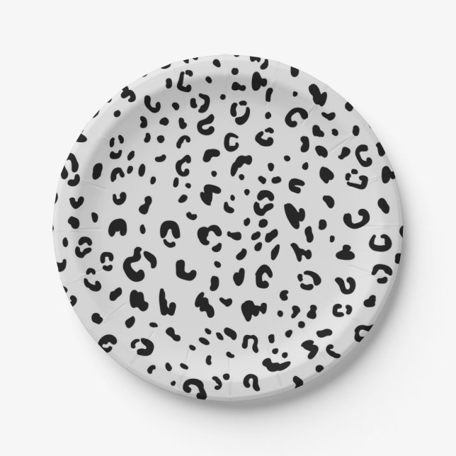 Animal print pattern paper plate (Front)