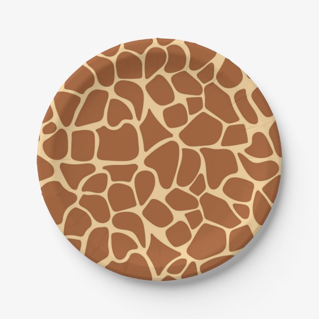 Animal print pattern paper plate (Front)