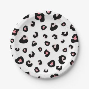 Animal print pattern paper plate