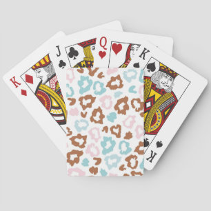 Animal print pattern playing cards