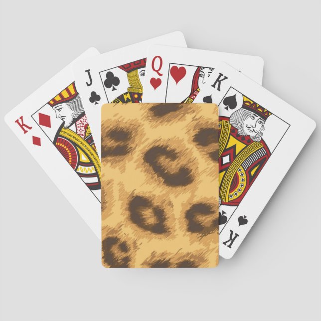 Animal print pattern playing cards (Back)