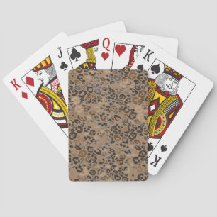 Animal print pattern playing cards