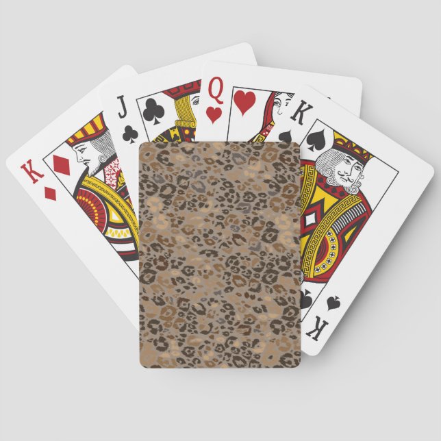 Animal print pattern playing cards (Back)