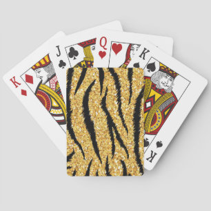 Animal print pattern playing cards