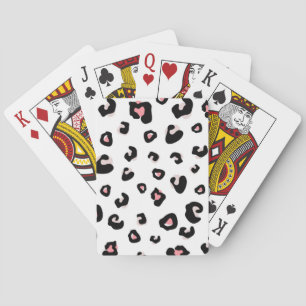 Animal print pattern playing cards