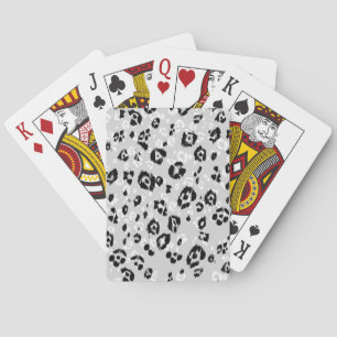 Animal print pattern playing cards