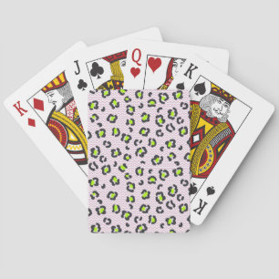 Animal print pattern playing cards