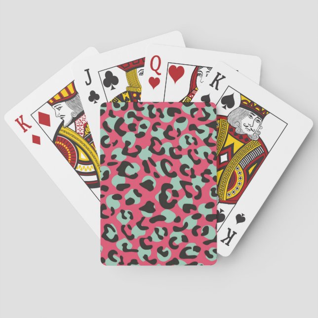 Animal print pattern playing cards (Back)