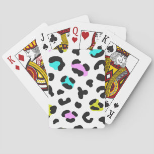 Animal print pattern playing cards