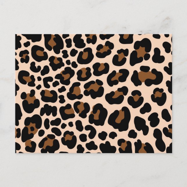 Animal print pattern postcard (Front)