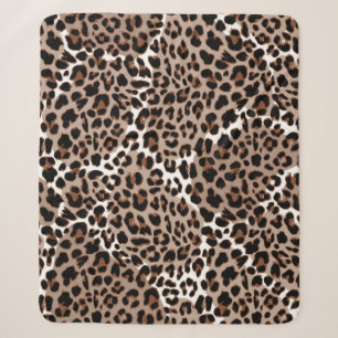 Animal print pattern sherpa blanket